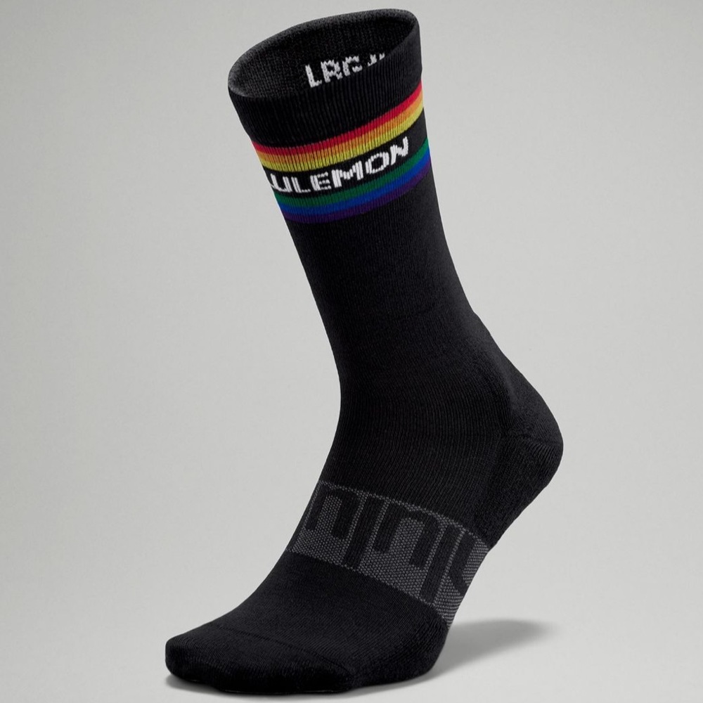 Lululemon Daily Stride Crew Socks Stripe - black